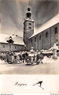 [74] MEGEVE L'Eglise Et Les Traineaux.. Cpsm  1955 ♦♦♦ - Megève