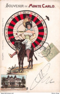 Monaco - Souvenir De Monte Carlo - Casino - Roulette - Jeux - Ane - Croupière En Dessous Sexy Cpa Dos Simple 1907 ♦♦♦ - Monte-Carlo