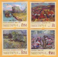 2015 Moldova Moldavie Moldau  Artists Contemporaries Nature, Local Landscape, Vegetation 4v Mint - Modernos