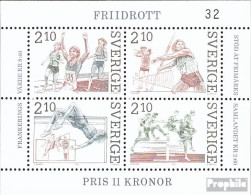 Schweden Block14 (kompl.Ausg.) Postfrisch 1986 Leichtathletik - Blokken & Velletjes
