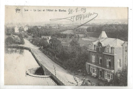 Spa (Belgique, Liège) : Vue Panoramique De L'Hôtel De Warfaz Au Bord Du Lac En 1909 PF. - Spa