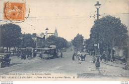 [33] BORDEAUX PLACE DU PONT ET AVENUE THIERS -TRAMWAY - AUTOBUS AVEC PUB AMER PICON►ÉDIT. BOUÉ CPA 1917 ♦♦♦ - Bordeaux