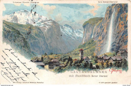 Steinmann-Litho Aus Dem Postkartenverlag Schlumpf Winterthur -LAUTERBRUNNEN  Mit Staubbach Berner Oberland - 1903 ♦♦♦ - Berna