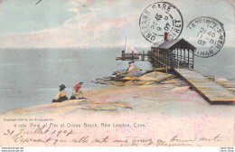 USA CT -NEW LONDON -VIEW OF PIER OCEAN BEACH -THE ROTOGRAPH CO.,N.Y.,CITY. Cpa 1907 ♣♣♣ - Otros & Sin Clasificación