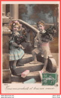 NOUVEL AN BONNE ANNEE " TOUS NOS SOUHAITS ET NOS VOEUX " # ENFANTS CHILDREN CPA 1918 ♦♦♦ - Neujahr