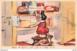 BONNE ANNÉE NOUVEL AN # ILLUSTRATEUR  Georges COPIER  - "Dans Le Grand Pot....." # ENFANT FILLETTE Cpa 1946 ♥♥♥ - New Year