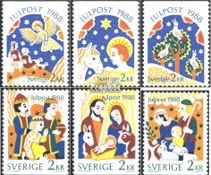 Schweden 1510-1515 (kompl.Ausg.) Postfrisch 1988 Weihnachten - Nuevos