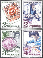 Schweden 1372-1375 (kompl.Ausg.) Postfrisch 1986 STOCKHOLMIA 86 (IV) - Ongebruikt