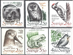 Schweden 1520-1525 (kompl.Ausg.) Postfrisch 1989 Gefährdete Tiere - Neufs