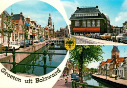 72681376 Bolsward Boalsert Kanal Rathaus Hotel Kirchturm  - Andere & Zonder Classificatie