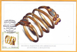 2017 Moldova Moldavie MAXICARD "Ancient Vestiges Of The Treasure Of The Republic Of Moldova." - Museen