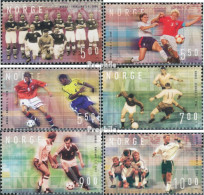 Norwegen 1440-1445 (kompl.Ausg.) Postfrisch 2002 Fussballverband - Unused Stamps