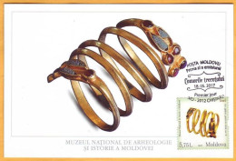 2017 Moldova Moldavie MAXICARD "Ancient Vestiges Of The Treasure Of The Republic Of Moldova." - Museen