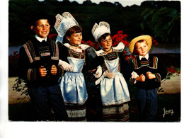 CP Petits Enfants En  Costume De Pont Aven - Pont Aven