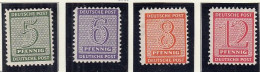 SBZ  120-123 X, Postfrisch **, Ziffer, 1945 - Neufs