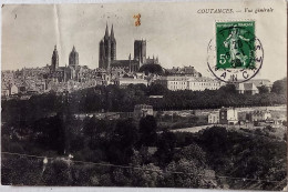 CPA Circulée 1908,  Coutances (Manche) Vue Générale  (79) - Coutances