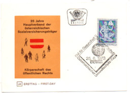 Österreich 1973 MiNr.: 1415 Ersttag Sozialversicherungsträger; Austria FDC Scott: 943 YT: 1245 Sg: 1660 - FDC
