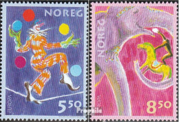 Norwegen 1446-1447 (kompl.Ausg.) Postfrisch 2002 Zirkus - Ongebruikt