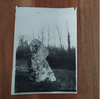 Photographie Ancienne Menhir De La Boussardière, Route De Montaudin En Mayenne - Places