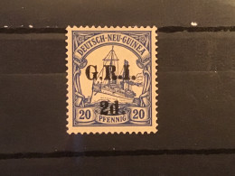 New Guinea 1914-5 2d On 20pf Blue G.R.I. Mint SG 19 - Sonstige & Ohne Zuordnung