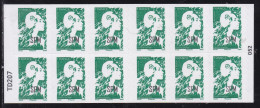 SPM 2023 - Carnet Marianne De L'Avenir (Lettre Verte) - Avec TD207 Inscrit à Gauche Du Carnet - Postzegelboekjes
