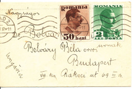 Romania Cover Sent To Hungary Arad 10-3-1937 - Brieven En Documenten