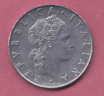 Italia, 1973-50 Lire ( Large Type)- Acmonital- Obverse Italia Turrita. Reverse Representation Of God Vulcano - 50 Liras