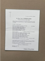 VANDERSTAPPEN Louis °KESSEL-LO 1912 +BORGERHOUT 1981 - MEERT - PINXTEREN - MICHIELS - FRANCKX - VAN AERSCHOT - PENDERS - Obituary Notices