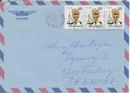 New Zealand Air Mail Cover Sent To Denmark Ashburton 31-12-1962 - Poste Aérienne