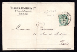 Perfins - Lochung - Perforé - FRANCE - VAC - Vilmorin-Andrieux & Cie Quai Mégisserie PARIS - Perforés