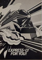 Carte Postale - Express-Ly For You ! (locomotive à Vapeur) - Publicité