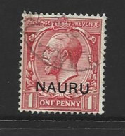 Nauru 1916 - 1931 Overprints At Base On KGV 1d Scarlet FU - Nauru