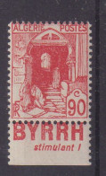 ALGERIE : N° 137Aa **. AVEC BANDE DE PUB . " BYRRH STIMULANT " . LUXE . SIGNE . 1938/41 - Ungebraucht