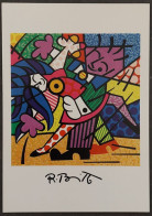 Carte Postale - "Dancers" Illustration Romero Britto - Frame Factory / Gallery 1909 - Chicago - Advertising