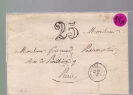 10 Lettres  Dite Précurseurs  Sur  Lettre  Ou Enveloppe Avec Taxe En Creux   25  & 30   Toutes Scannées Recto Verso - 1849-1876: Klassieke Periode