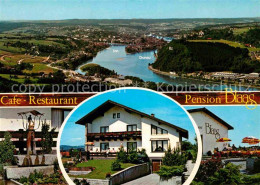 72671521 Haibach Schaerding Panorama Mit Inn Donau Ilz Cafe Restaurant Blaas Hai - Autres & Non Classés