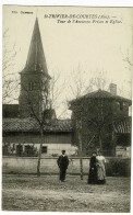 Saint Trivier De Courtes - Tour De L'Ancienne Prison Et Eglise ( Animation) Pas Circulé - Unclassified