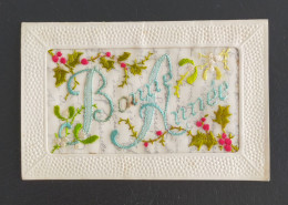 Carte Brodée Bonne Année - Embroidered