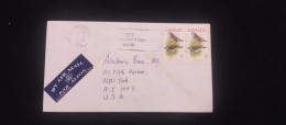 C) 1969. CANADA. AIRMAIL ENVELOPE SENT TO USA. DOUBLE STAMP. XF - Amerika (Varia)