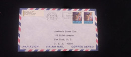 C) 1969. CANADA. AIRMAIL ENVELOPE SENT TO USA. DOUBLE STAMP. XF - Sonstige & Ohne Zuordnung