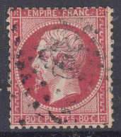 TIMBRE FRANCE EMPIRE DENTELE N° 24a ROSE FONCE OBLITERATION GC - A VOIR - 1862 Napoleone III