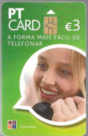 CARTE-PUCE-PORTUGAL-GEMALTO-3€-GEM6-12/07-Exp12/2010-Carte NEW GENERATIONUTILISE-TBE-RARE - Portogallo