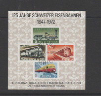 Schweiz, Vignettenblock INTEBA 1972, Eisenbahnen - Sonstige & Ohne Zuordnung