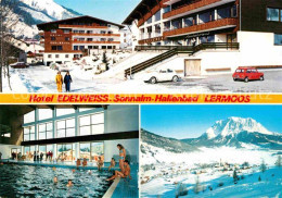 72668913 Lermoos Tirol Hotel Edelweiss Sonnenalm Hallenbad Winterpanorama Zugspi - Autres & Non Classés