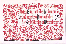 1922-Germania Cartolina Postale P.75 Commemorativa Wittenberg Annullo Speciale - Lettres & Documents