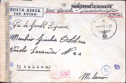 1943-FELDPOST 03105 Manoscritto Al Verso Di Busta Annullo Feldpost/d (5.11) Da I - Marcofilie