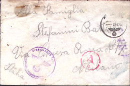 1944-FELDPOST 04508 Manoscritto Al Verso Di Busta Annullo Feldpost (28.6) Da Ita - Marcofilie
