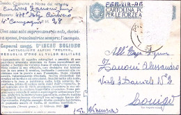 1943-Cartolina Franchigia M.O. D Incau Solideo Edita Tip-Lit XI Armata Viaggiata - Marcofilie