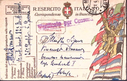 1918-Posta Militare/180 C.2 (21.4) Su Cartolina Franchigia - Marcofilie
