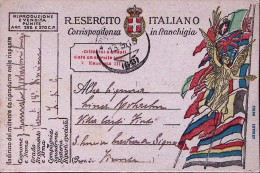 1918-Posta Militare/(68) C.2 (13.9) Su Cartolina Franchigia - Marcofilie